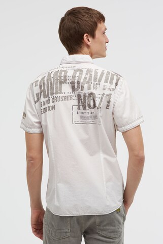 CAMP DAVID Slim fit Button Up Shirt in Beige