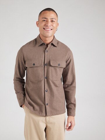JACK & JONES Средняя посадка Демисезонная куртка 'JPRRAYMOND' в Коричневый: спереди