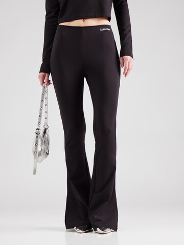 Calvin Klein Jeans Flared Leggings 'MILANO' in Black: front
