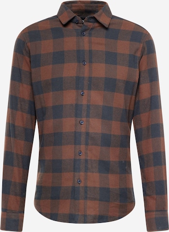 Chemise 'Gudmund' Only & Sons en marron : devant