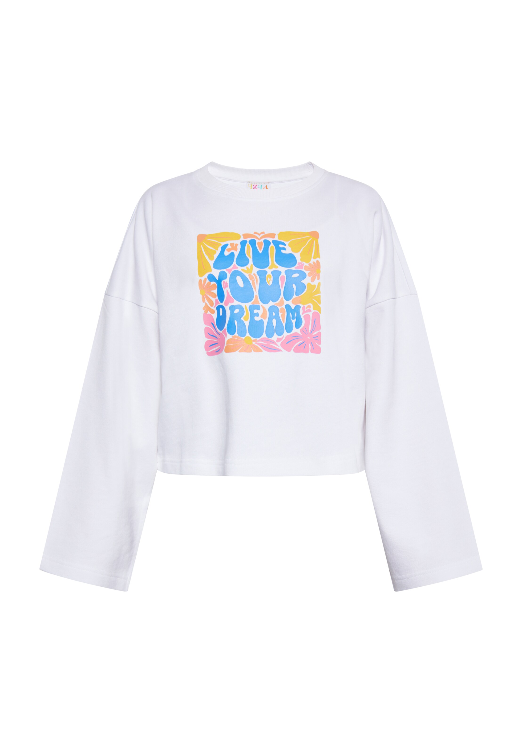 IZIA Μπλούζα φούτερ σε λευκό: μπροστά