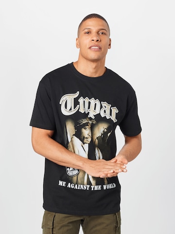 T-Shirt Mister Tee en noir : devant