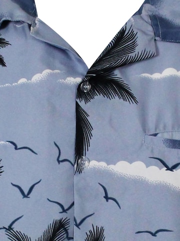King Kameha Shirt 'Beach' in Grau