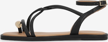 juoda Kazar Basutės su dirželiais: priekis