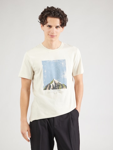 Tricou 'AUSTIN' de la MUSTANG pe alb: față