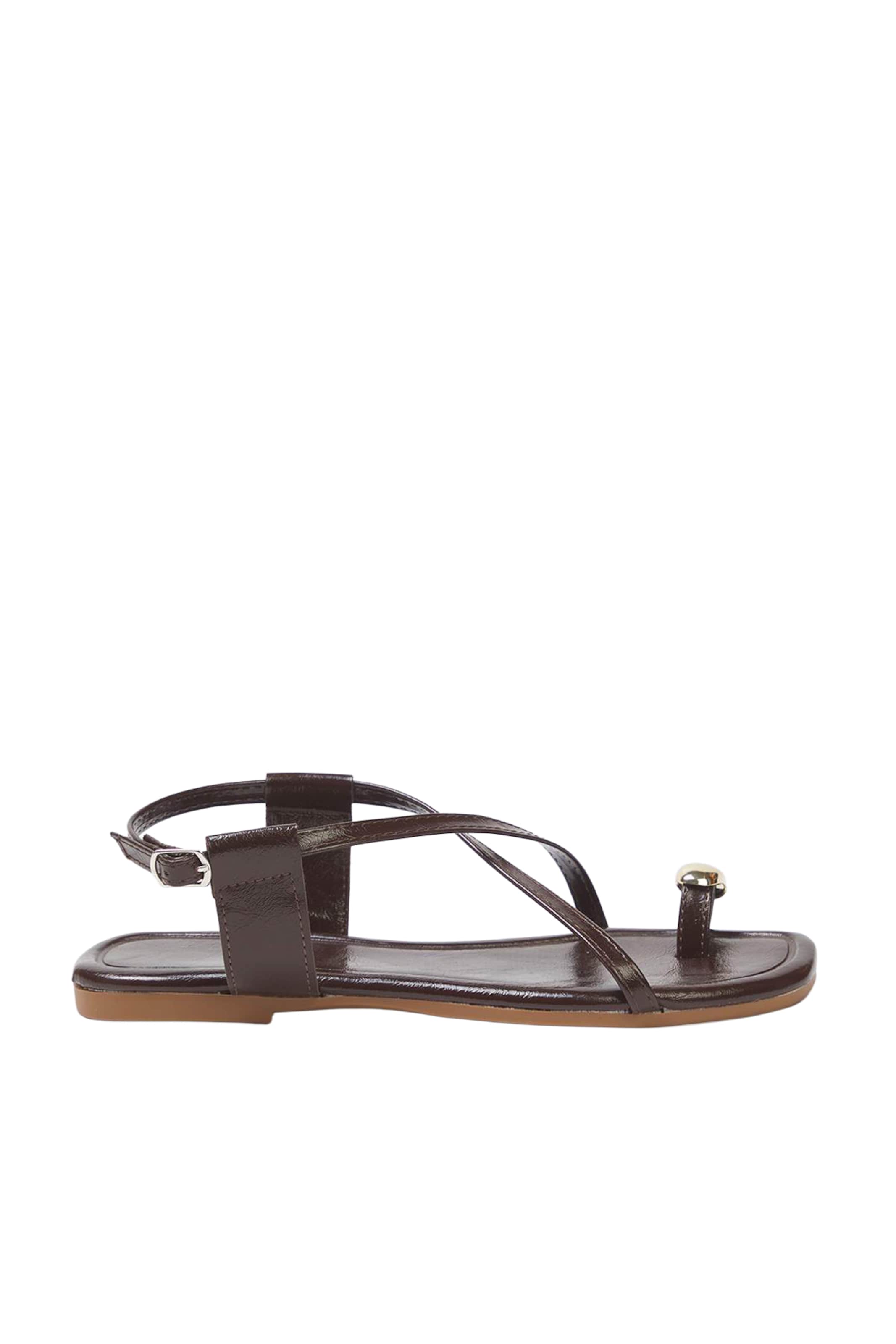 Trendyol T-bar sandals in Brown: front