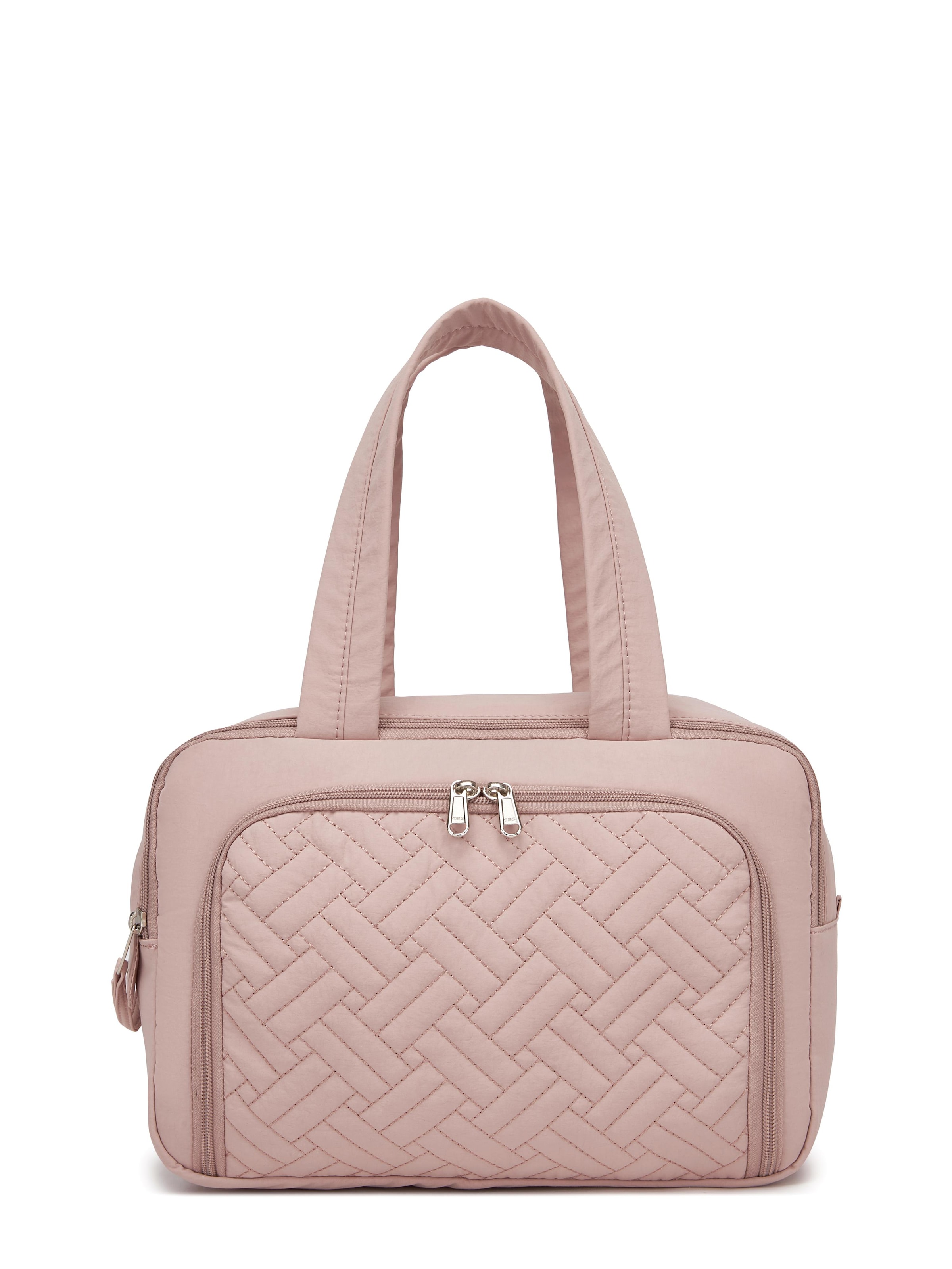 Kono Travel Bag 'Kono Kulturtasche 74x45cm | wasserabweisendes Polyester | Reise-Organizer für Kosmetik & Zubehör' in Beige: front
