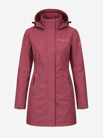 deproc Winterjas 'Outdoorparka LAVAL LONG Damen Outdoorjacke, Regenjacke' in Rood
