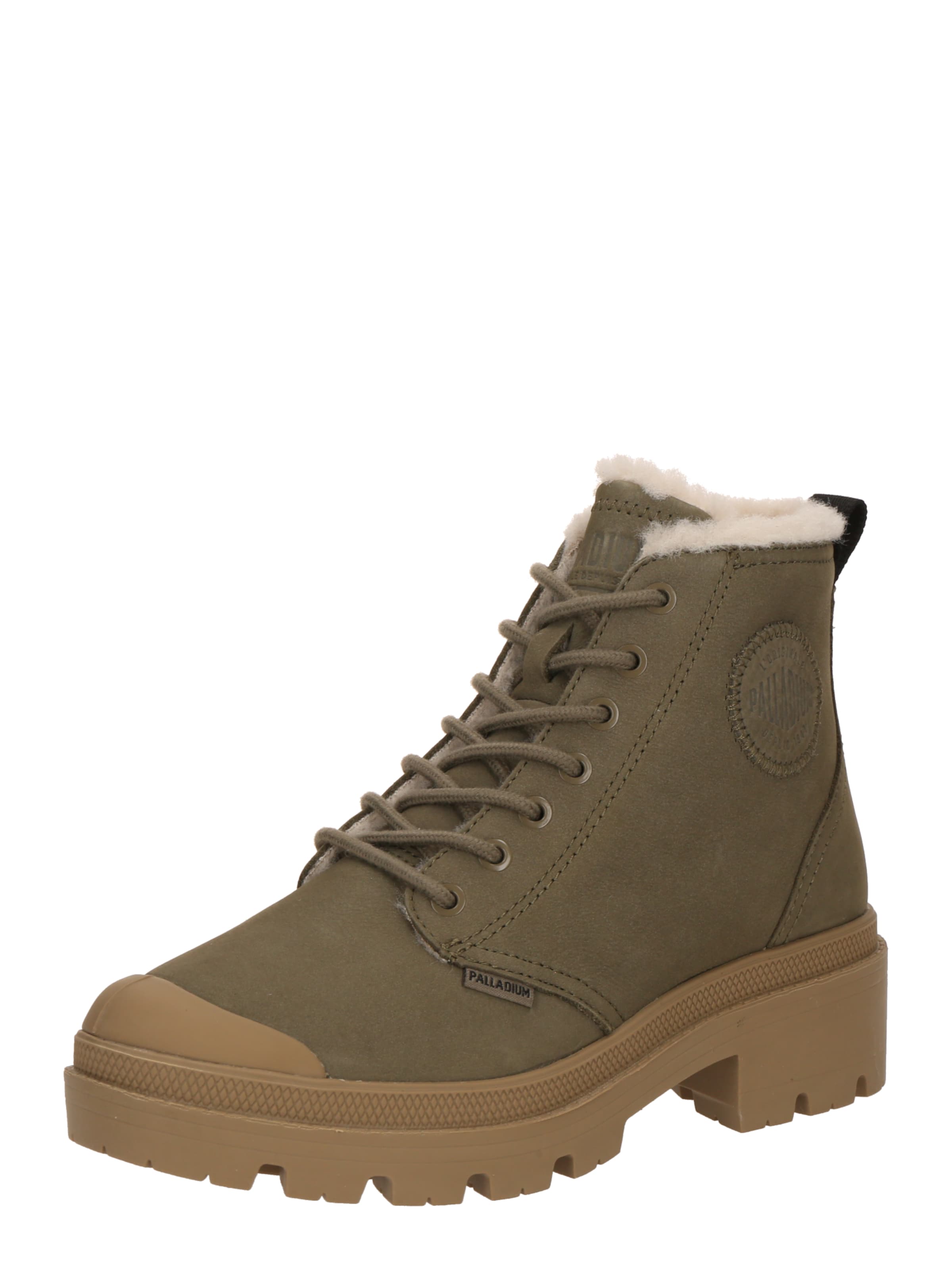 Palladium Μποτάκι με κορδόνια σε πράσινο: μπροστά