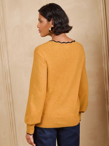 love & roses Pullover in Gelb