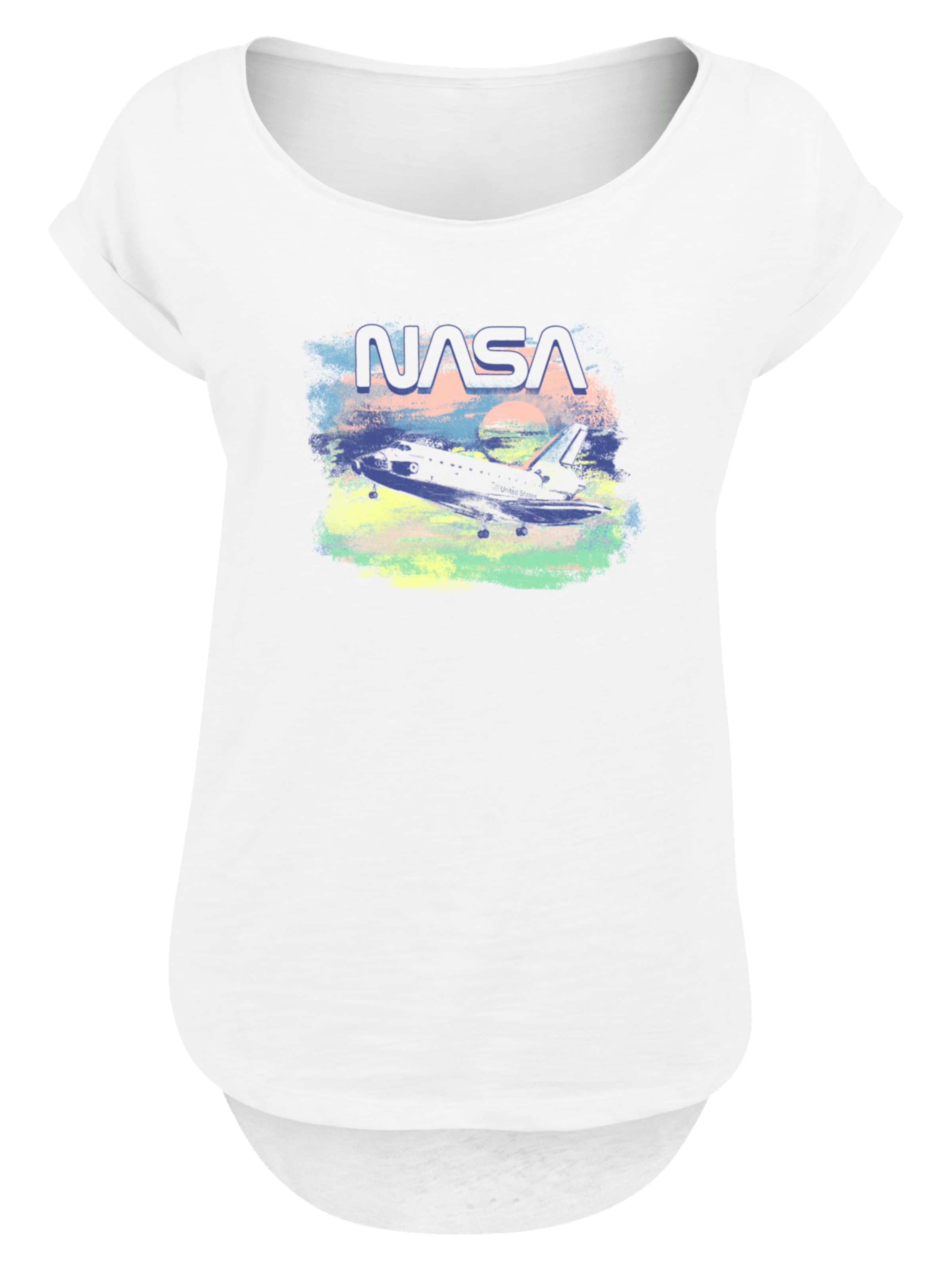 F4NT4STIC T-Shirt 'NASA Painted Take Off' in blau / grün / weiß, Produktansicht
