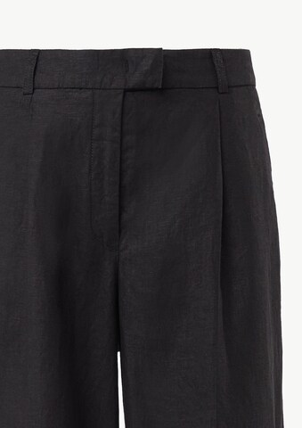 COMMA Wide leg Pleated Pants in Black