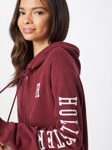 HOLLISTER Zip-Up Hoodie in Red