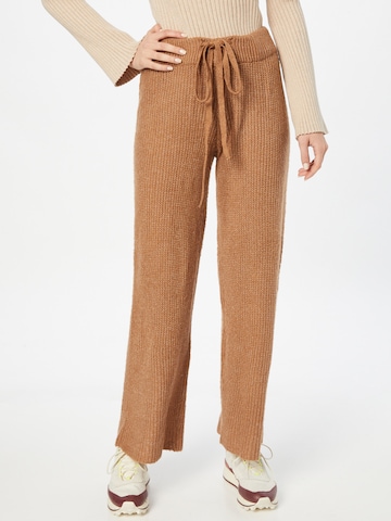 Missguided Wide leg Pants in Brown: front
