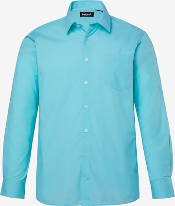 Men Plus Hemd in Blau: Vorderseite