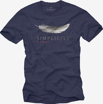 MAKAYA Shirt 'Feder' in Blue: front