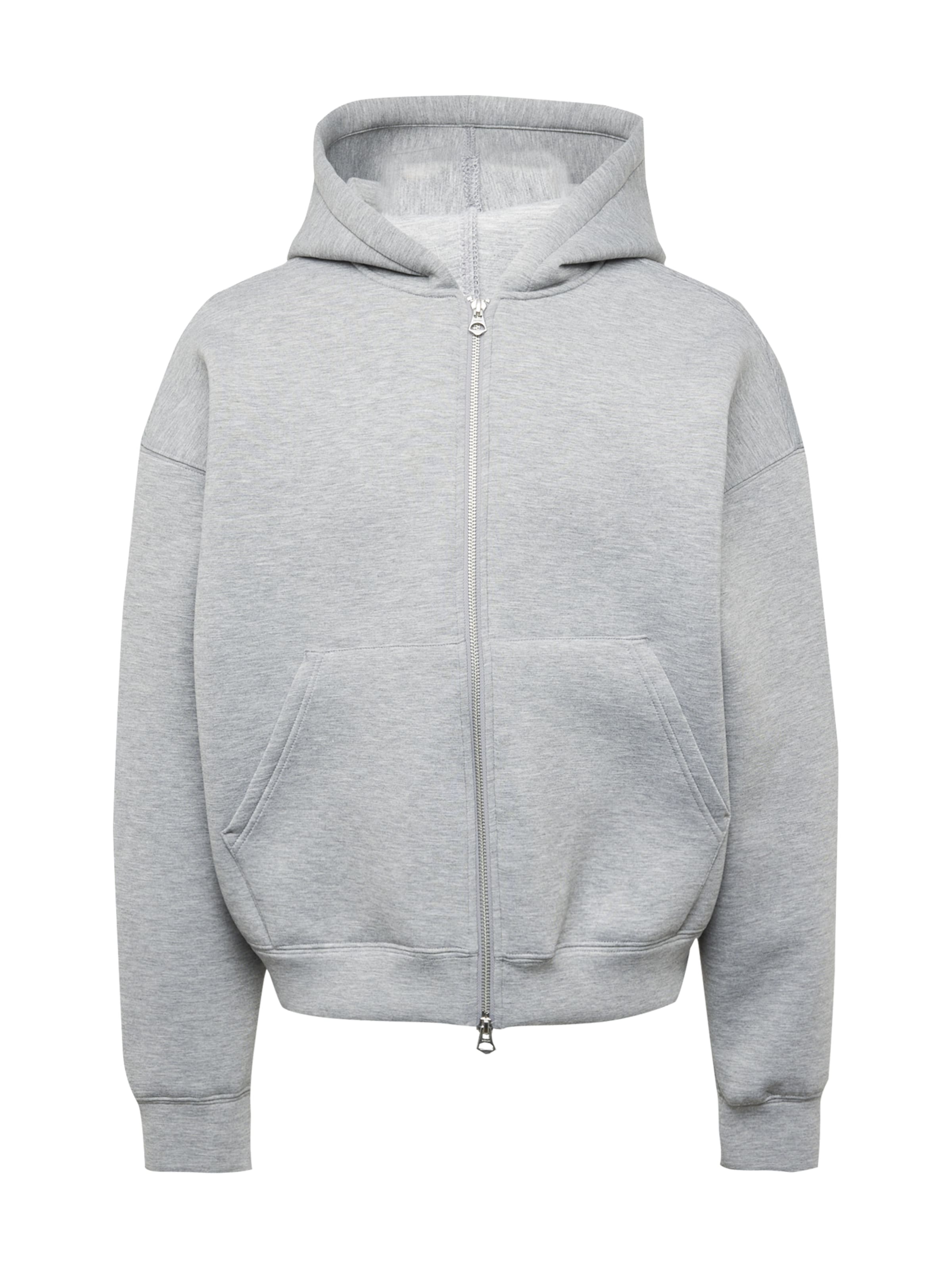 WEEKDAY Sweatvest 'Simon' in Grijs: voorkant