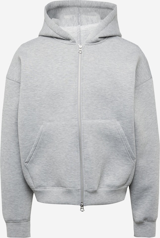 WEEKDAY Zip-Up Hoodie 'Simon' in Grey: front