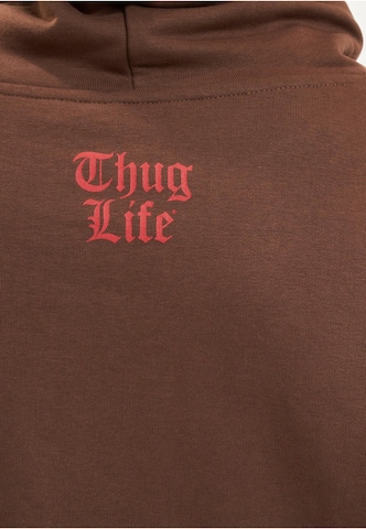 Thug Life Sweatshirt 'Thug Life' in Brown