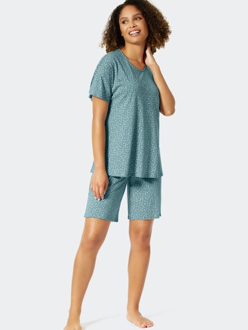 SCHIESSER Short Pajama Set in Blue: front