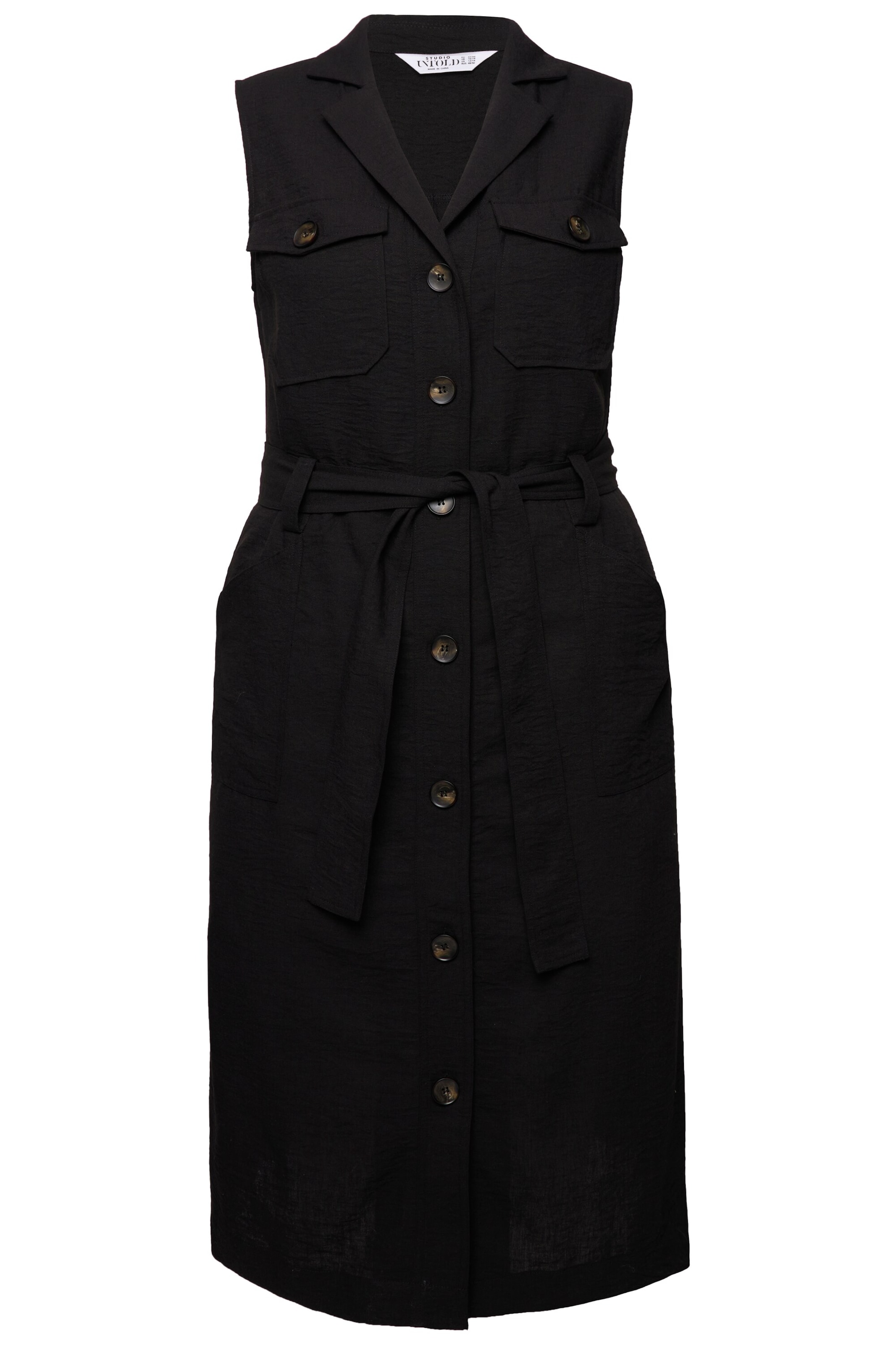 Studio Untold Shirt dress in Black: front