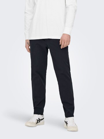 Only & Sons Tapered Pants 'ONSLinus' in Blue: front