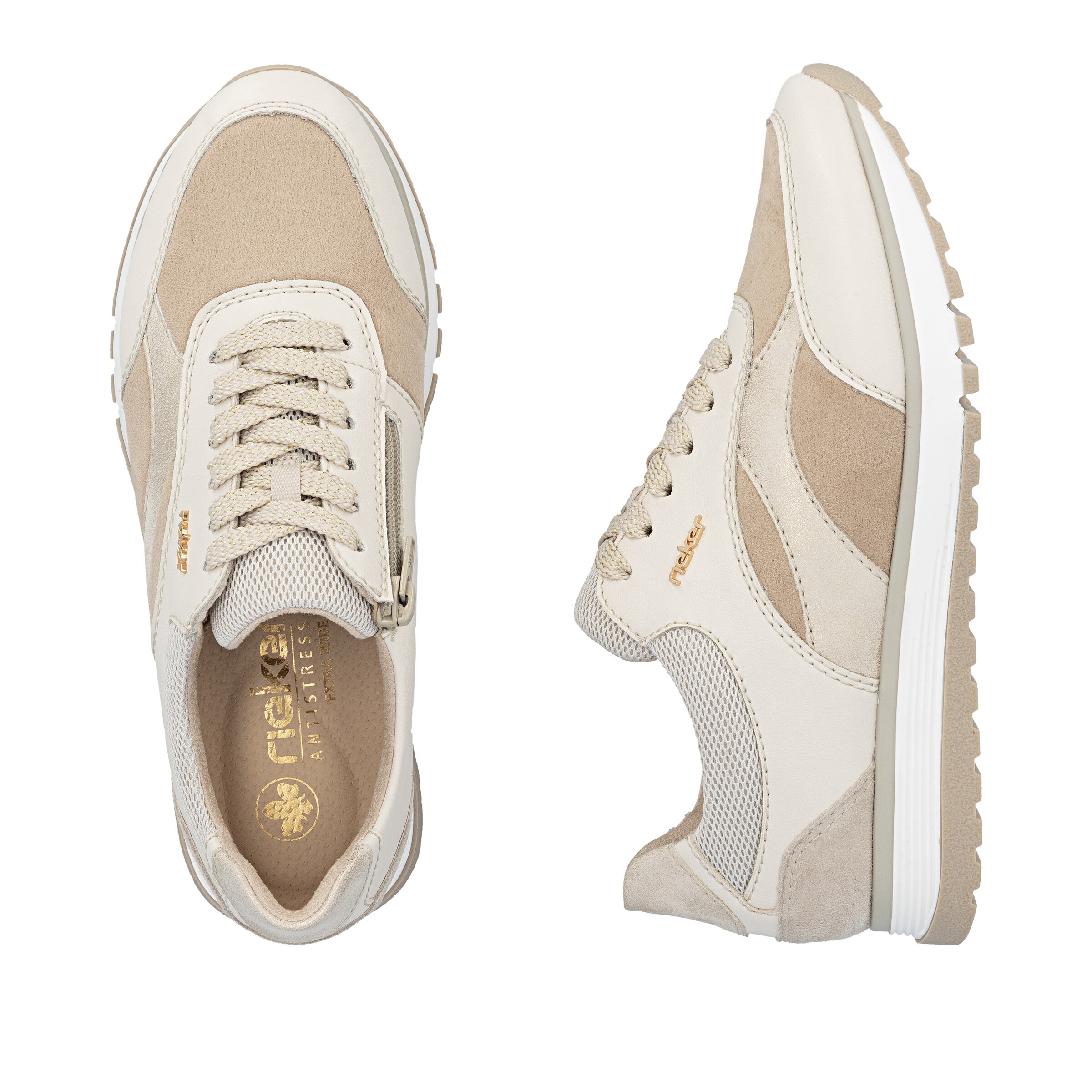 Baskets basses Rieker en beige