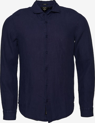 Superdry Regular fit Button Up Shirt in Blue: front