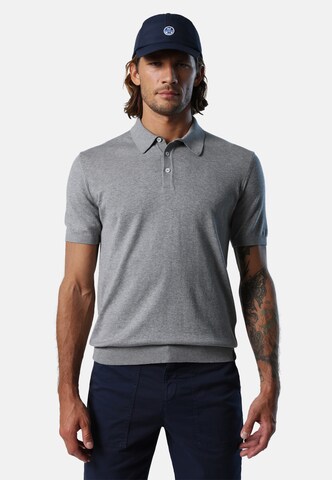 North Sails Poloshirt aus Bio-Baumwolle in Grau: predná strana