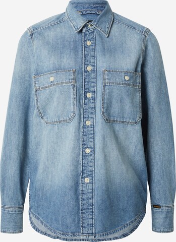 Chemisier G-Star RAW en bleu : devant