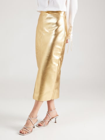 Karen Millen Φούστα σε χρυσό: μπροστά