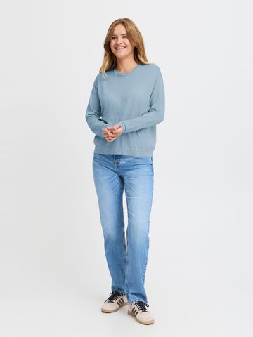 PULZ Jeans Strickpullover ' PZSADIE LS Oversized Pullover ' in Blau