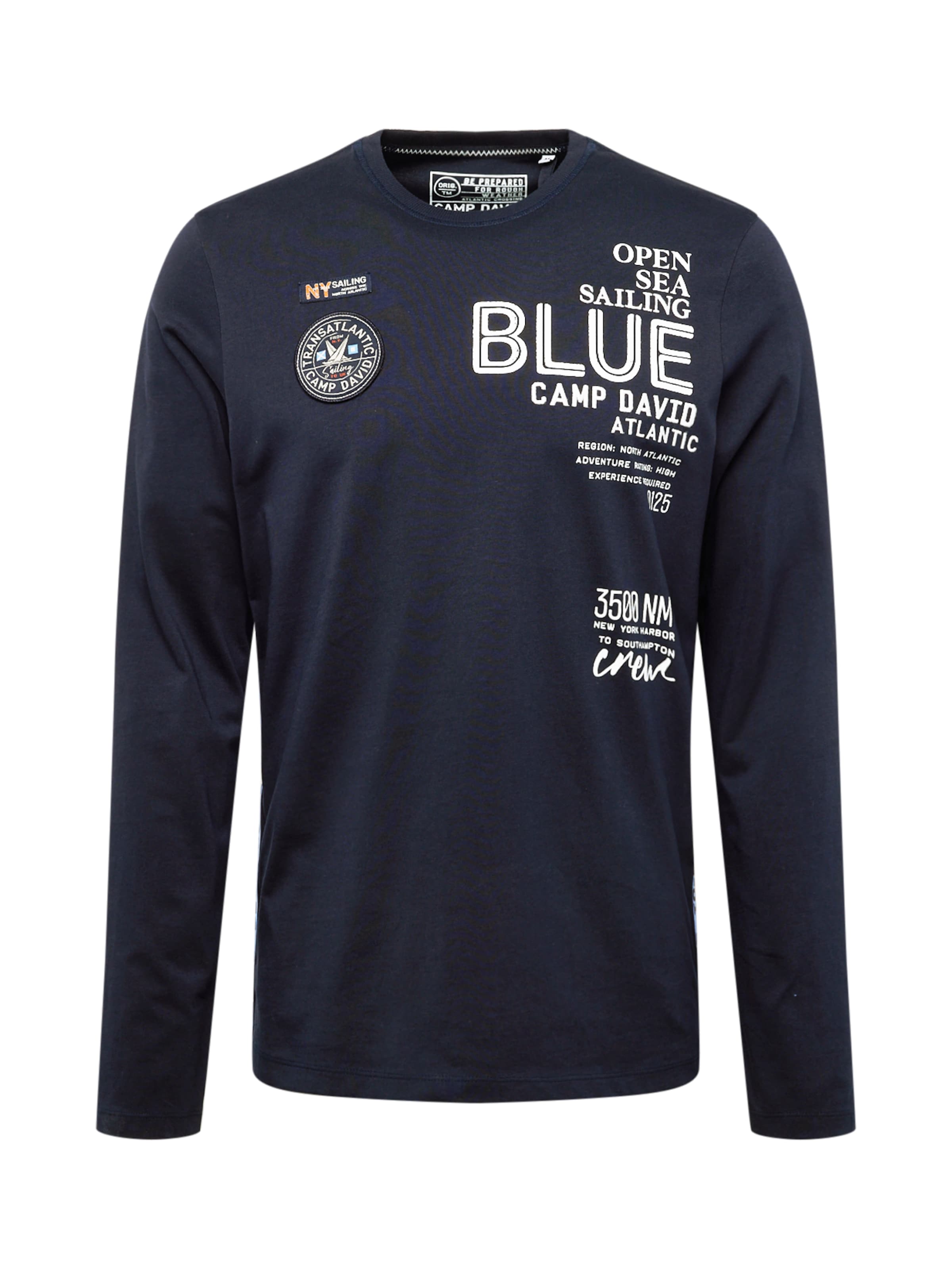 CAMP DAVID Футболка 'Atlantic Crossing' в Синий: спереди