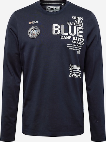 CAMP DAVID - Camiseta 'Atlantic Crossing' en azul: frente