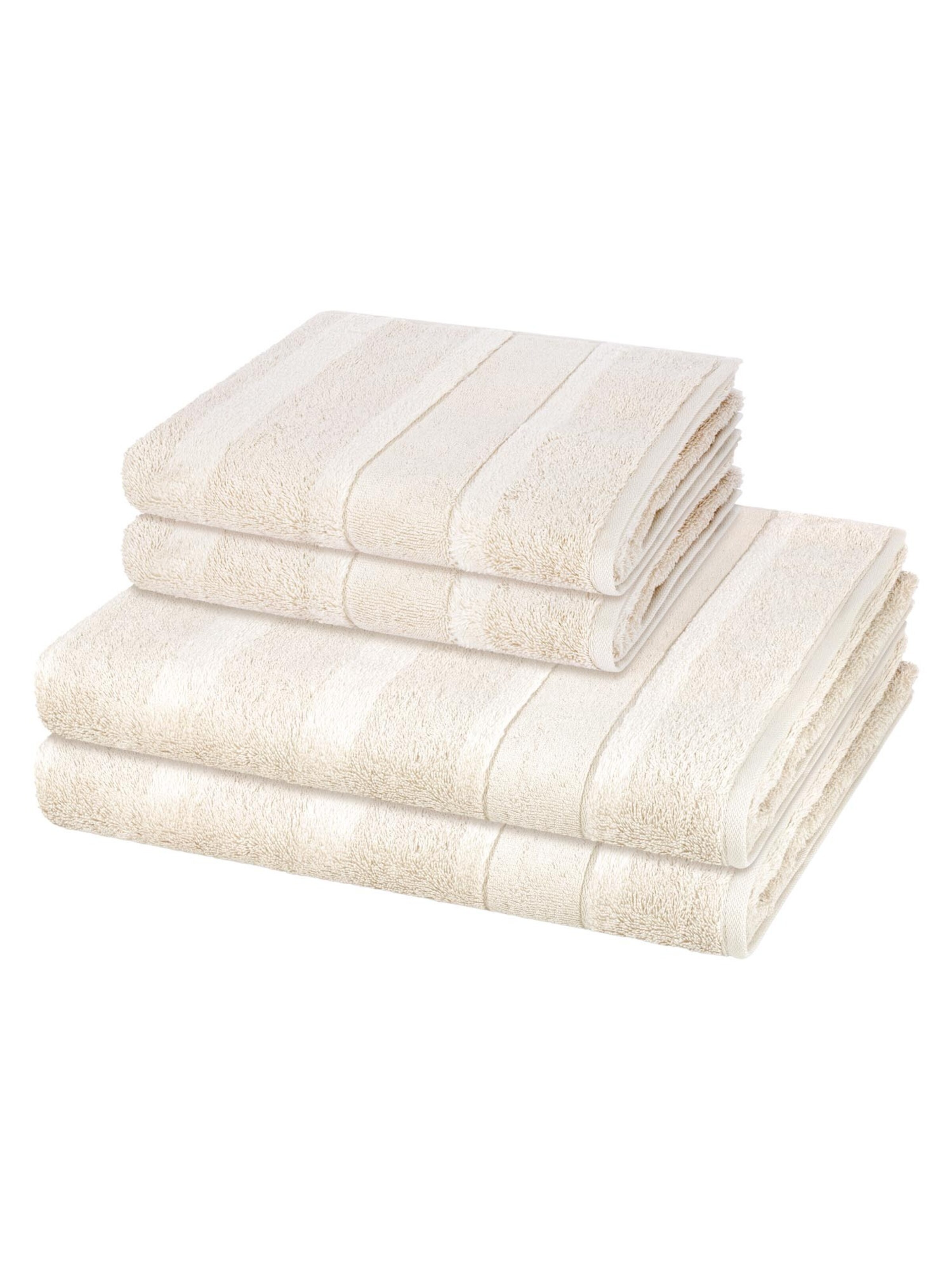 Cawö Towel 'Noblesse' in Beige: front