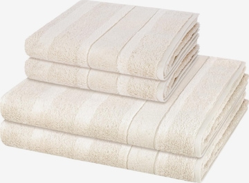 Cawö Towel 'Noblesse' in Beige: front