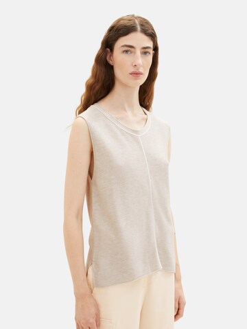 TOM TAILOR Pullover i beige