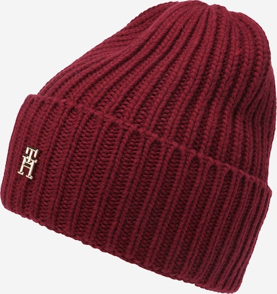 TOMMY HILFIGER Bonnet 'Limitless Chic' en or / rouge sang, Vue avec produit