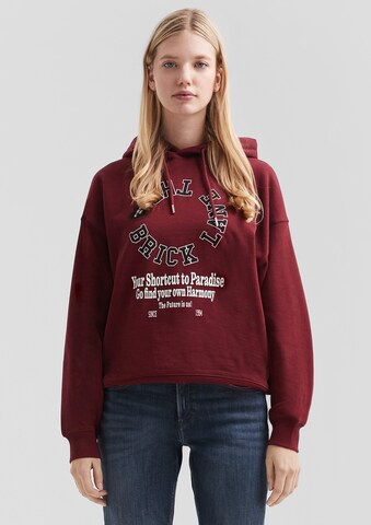 Sweat-shirt QS en rouge : devant