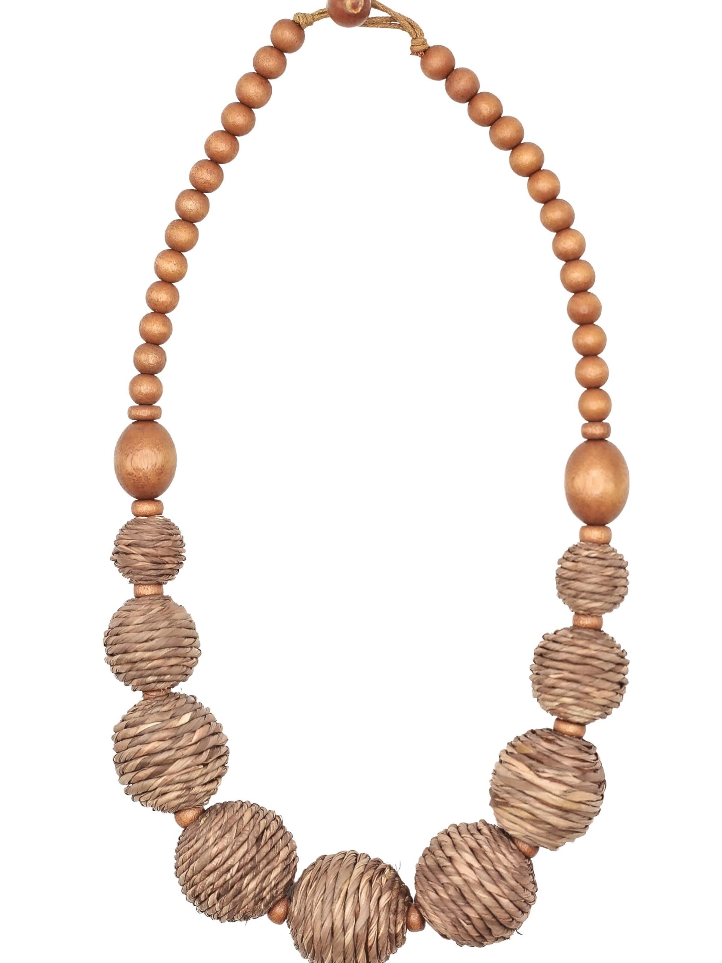 COLLEZIONE ALESSANDRO Necklace 'Juliet' in Brown: front