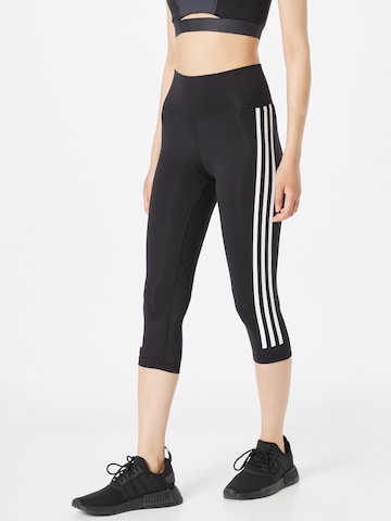 ADIDAS SPORTSWEAR Skinny Παντελόνι φόρμας σε μαύρο: μπροστά