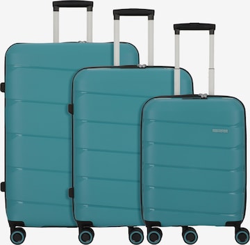 American Tourister Suitcase Set in Blue: front