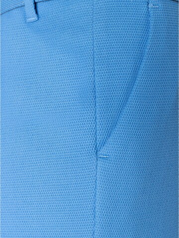 MORE & MORE Slim fit Pleat-Front Pants in Blue