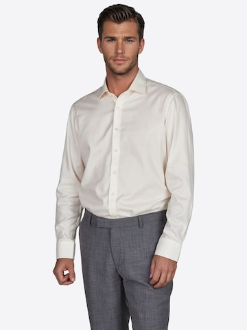 PIERRE CARDIN Regular fit Button Up Shirt in White: front