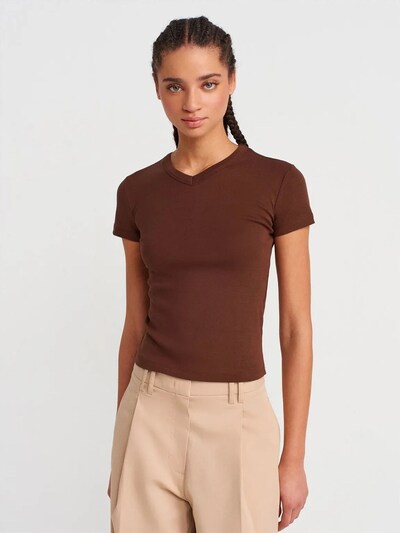 Dilvin T-shirt en M en marron, Vue avec produit