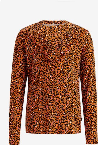 WE Fashion Shirt in Oranje: voorkant