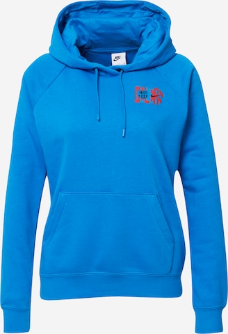 Sweat de sport NIKE en bleu : devant