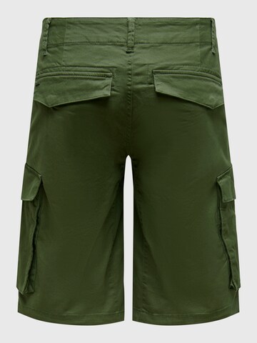 Only & Sons Regular Cargo Pants 'Kim' in Green