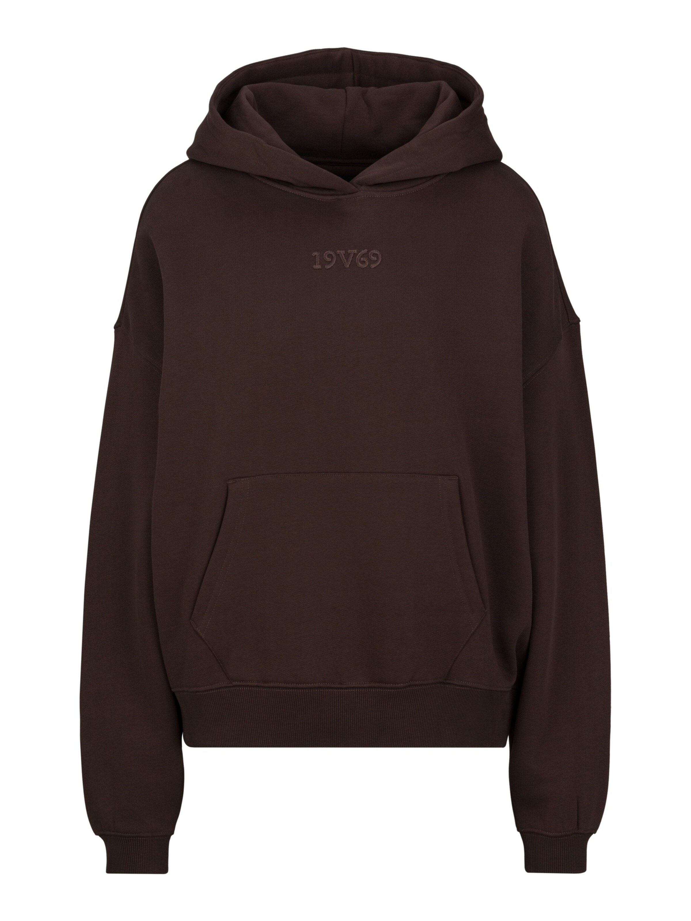 19V69 ITALIA Sweatshirt 'Cleo Street' in Bruin: voorkant