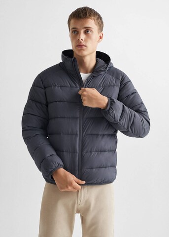 MANGO TEEN Winter Jacket 'hoodiew' in Grey: front